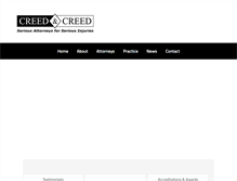 Tablet Screenshot of creedlaw.com